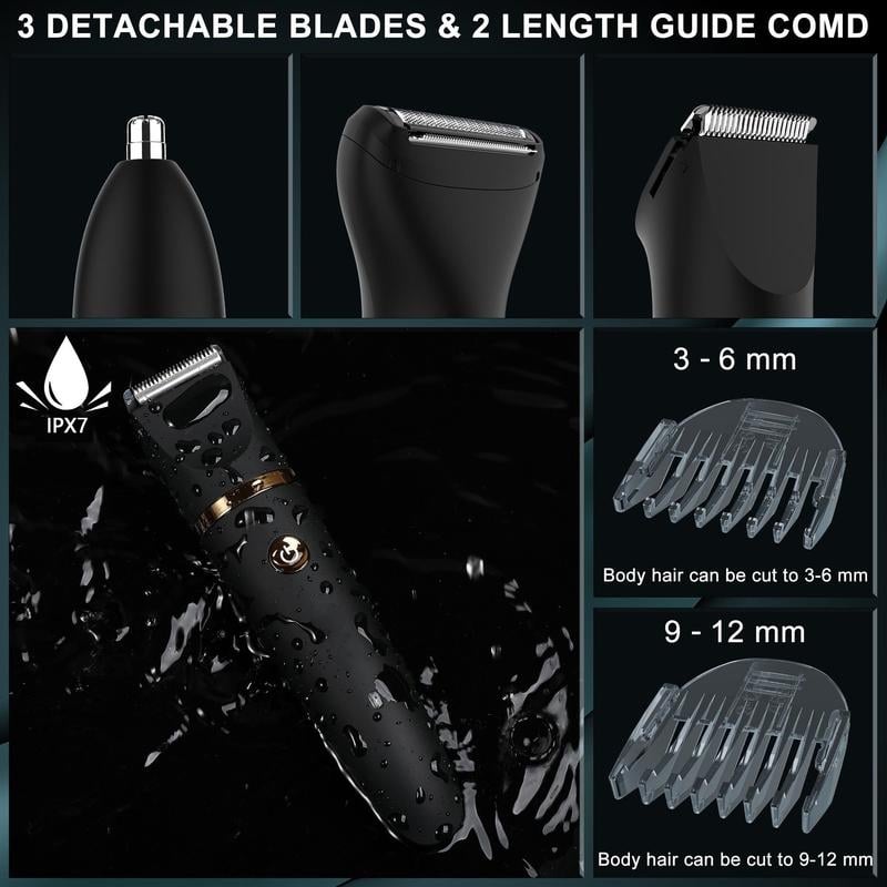 3-in-1 Mens Electric Body Trimmer