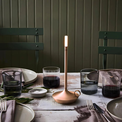 Contemporary Designer Glass Table Lamp - Halri