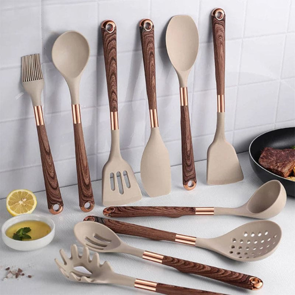 Durable 10pc Kitchen Tool Set with Comfort Grip Handles - Halri