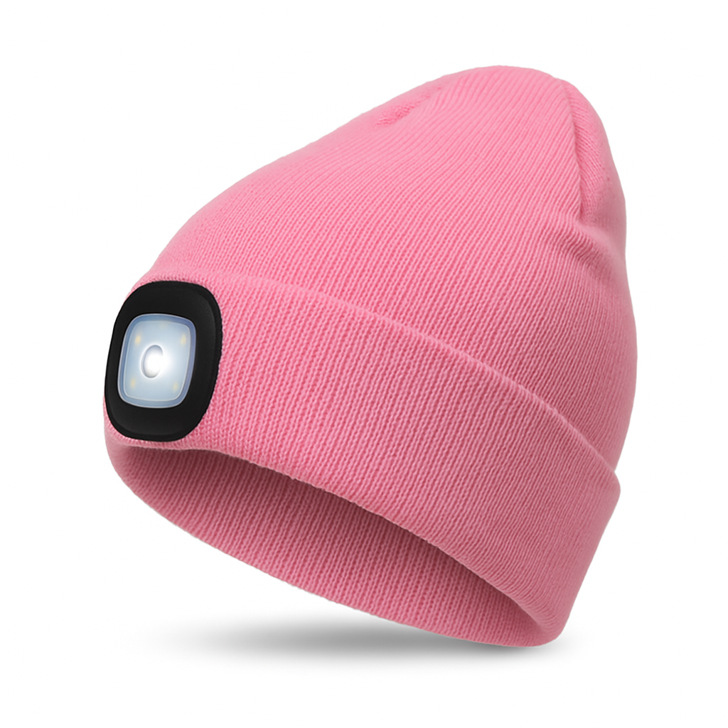 Warm Beanie Hat with Built-in LED Light
