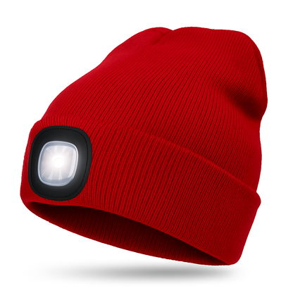 Warm Beanie Hat with Built-in LED Light