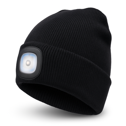 Warm Beanie Hat with Built-in LED Light