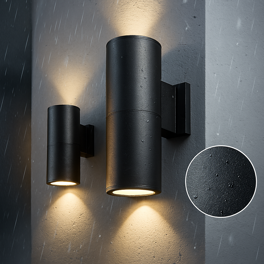 Modern Black Outside LED Wall Lighting Fixture - Halri