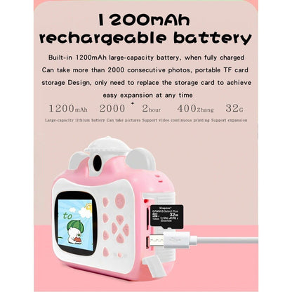 Compact Instant Photo Camera Kit with Thermal Printer