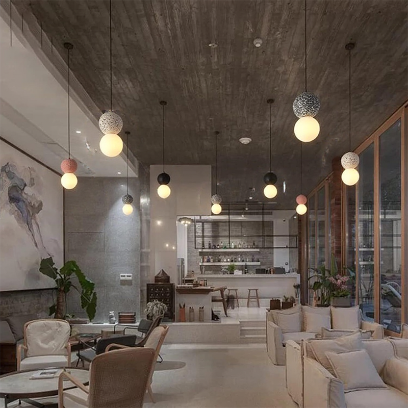 Glarefusion Nordic Modern Simple Terrazzo Chandelier