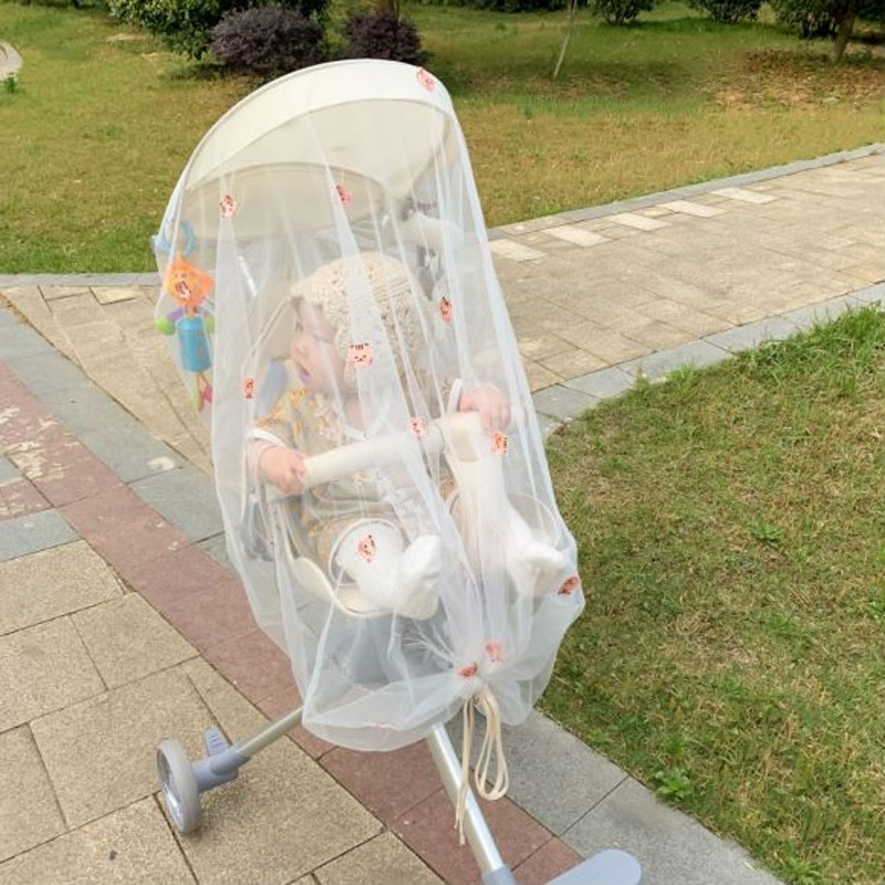 Baby Stroller Canopy with Breathable Mesh & Bug Net