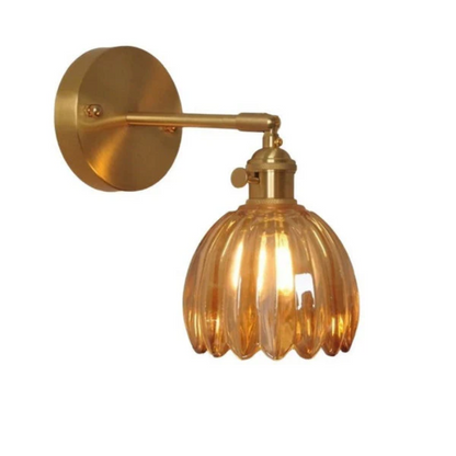 Vintage Style Tulip Glass Wall Light
