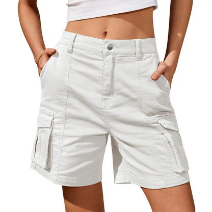 Women's Comfortable Elastic Waist Work Shorts