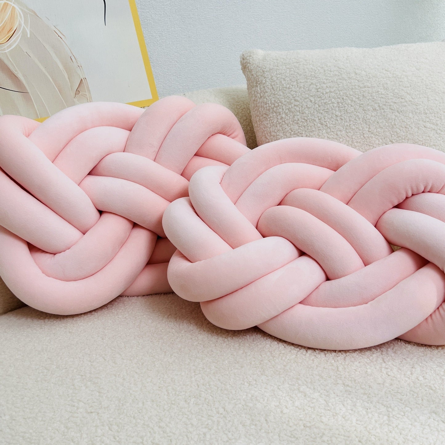 Plush Cloud Pillow with Button Detail