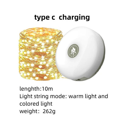 Compact Outdoor Solar String Lights
