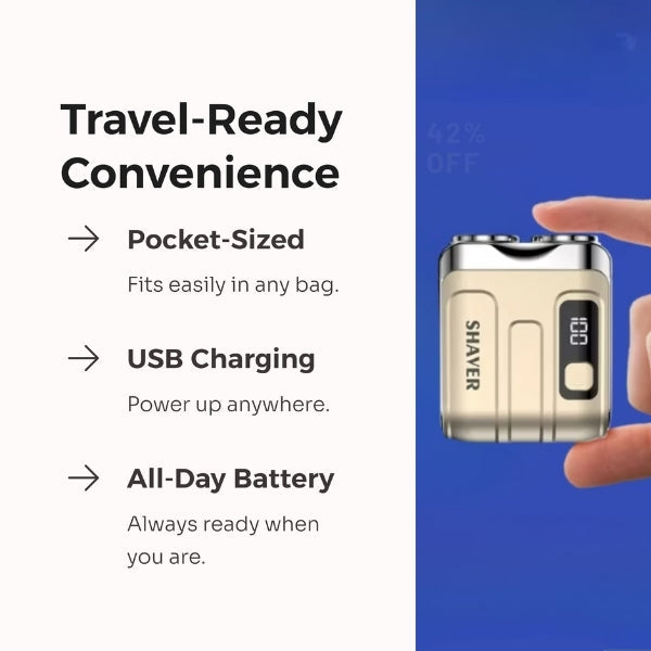 Portable Rechargeable Travel Shaver