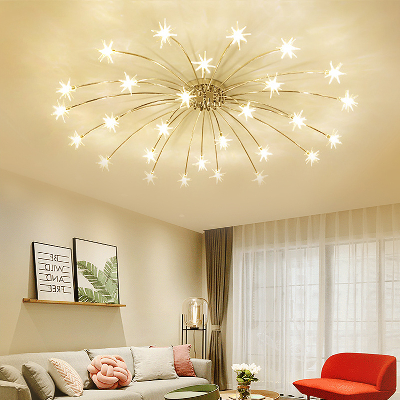 Luxury Chrome Glass Semi Flush Ceiling Light