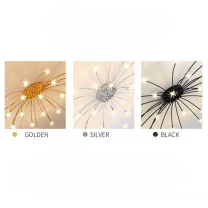 Luxury Chrome Glass Semi Flush Ceiling Light