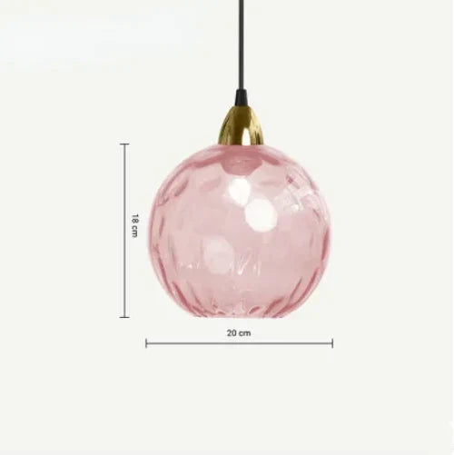 Round Glass Hanging Pendant Lamp