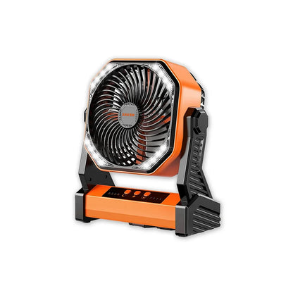 Portable Outdoor Fan with LED Light and Rotation