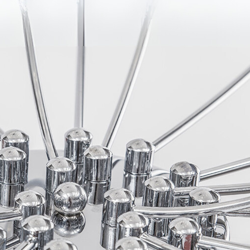 Luxury Chrome Glass Semi Flush Ceiling Light