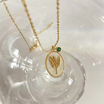 Delicate Birthstone Flower Pendant Necklace 14k Gold