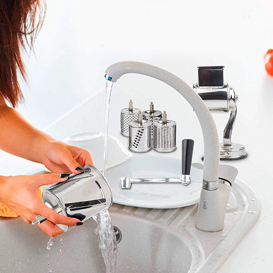 Easy Use 3-in-1 Food Slicer Grater Shredder
