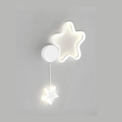 Whimsical Cloud Wall Lamp with Stars and Moon