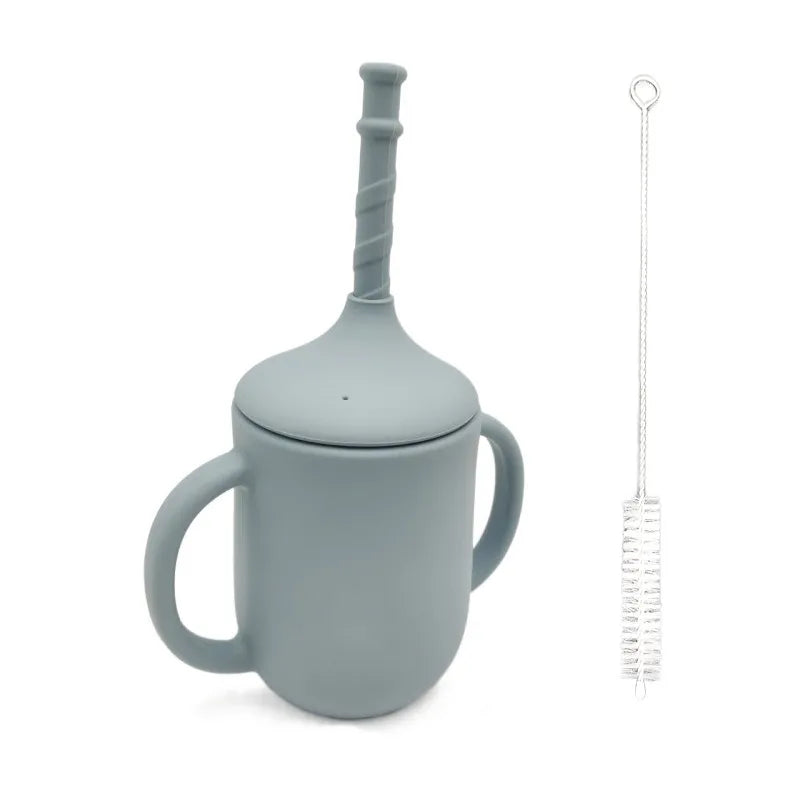 Spill Proof Baby Sippy Cup with Handles and Straw