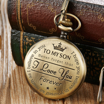 Affordable Leather Pocket Chain Quartz Watch