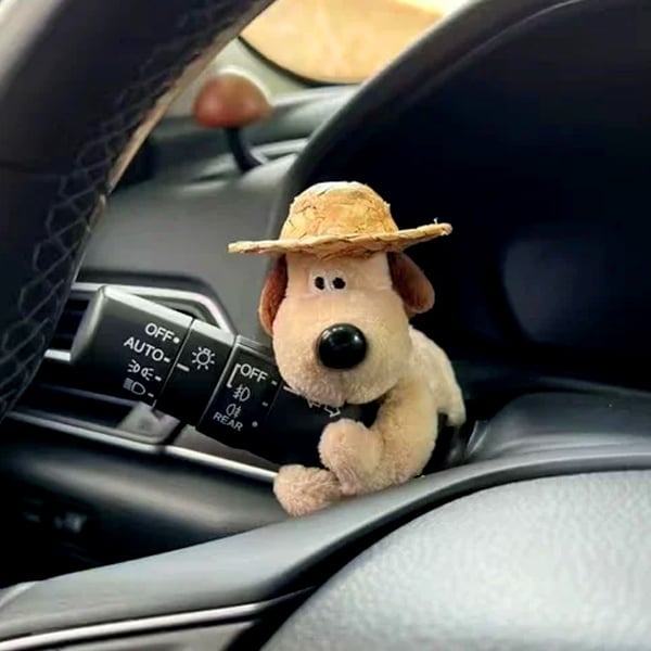 Fun Car Dog Figurine Decoration
