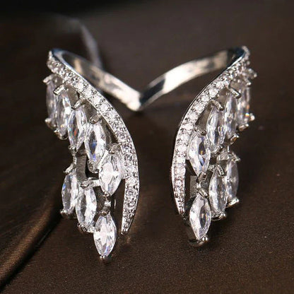 Delicate Wing Shaped Ring and Bangle Set