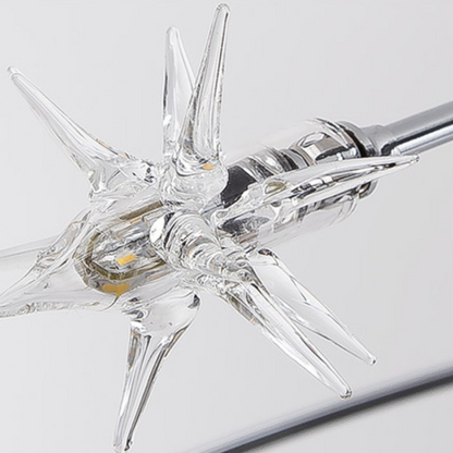 Luxury Chrome Glass Semi Flush Ceiling Light
