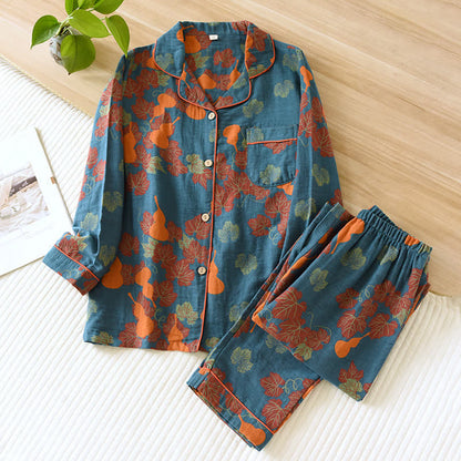 Comfy Floral Print Pajama Set for Women - Cozy Breathable Lounge Wear - Halri