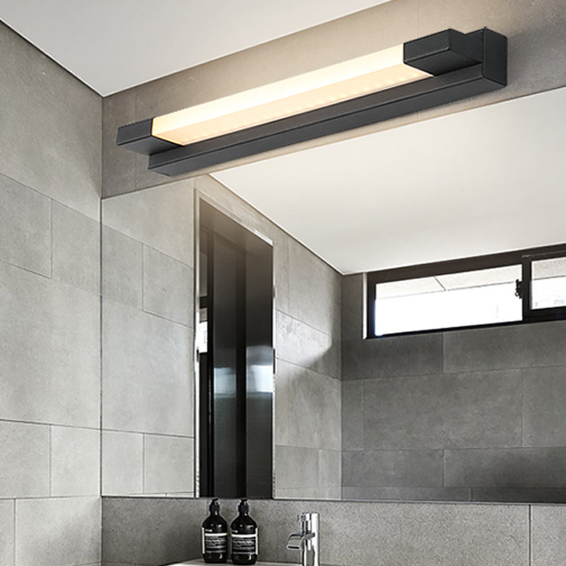 Sleek Black LED Bathroom Wall Light