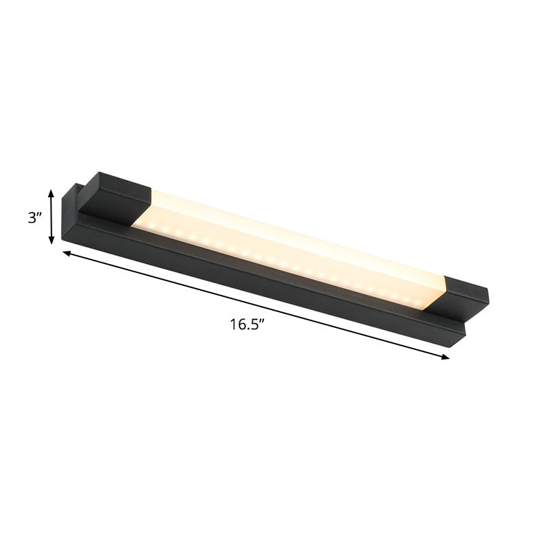 Sleek Black LED Bathroom Wall Light - Halri