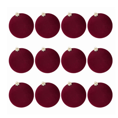 Luxurious Velvet Christmas Tree Decorations 12 Pack - Halri