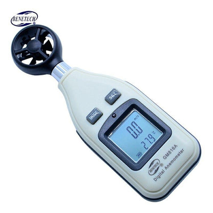 Portable Digital Anemometer with Backlit LCD Screen