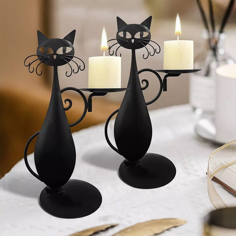 Black Kitty Tea Light Holder - Halri