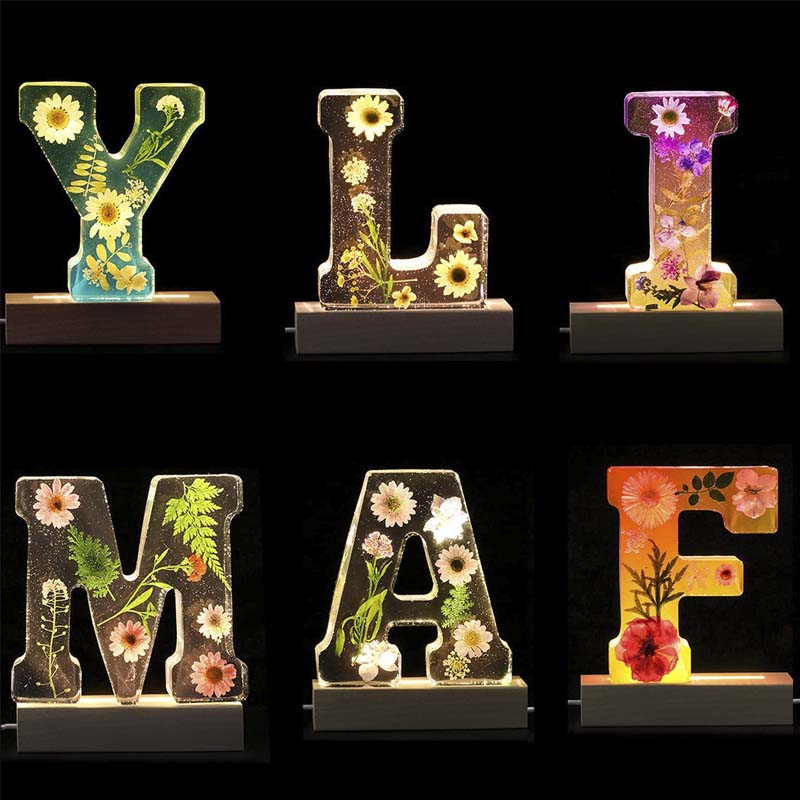 Customizable Floral LED Table Lamp