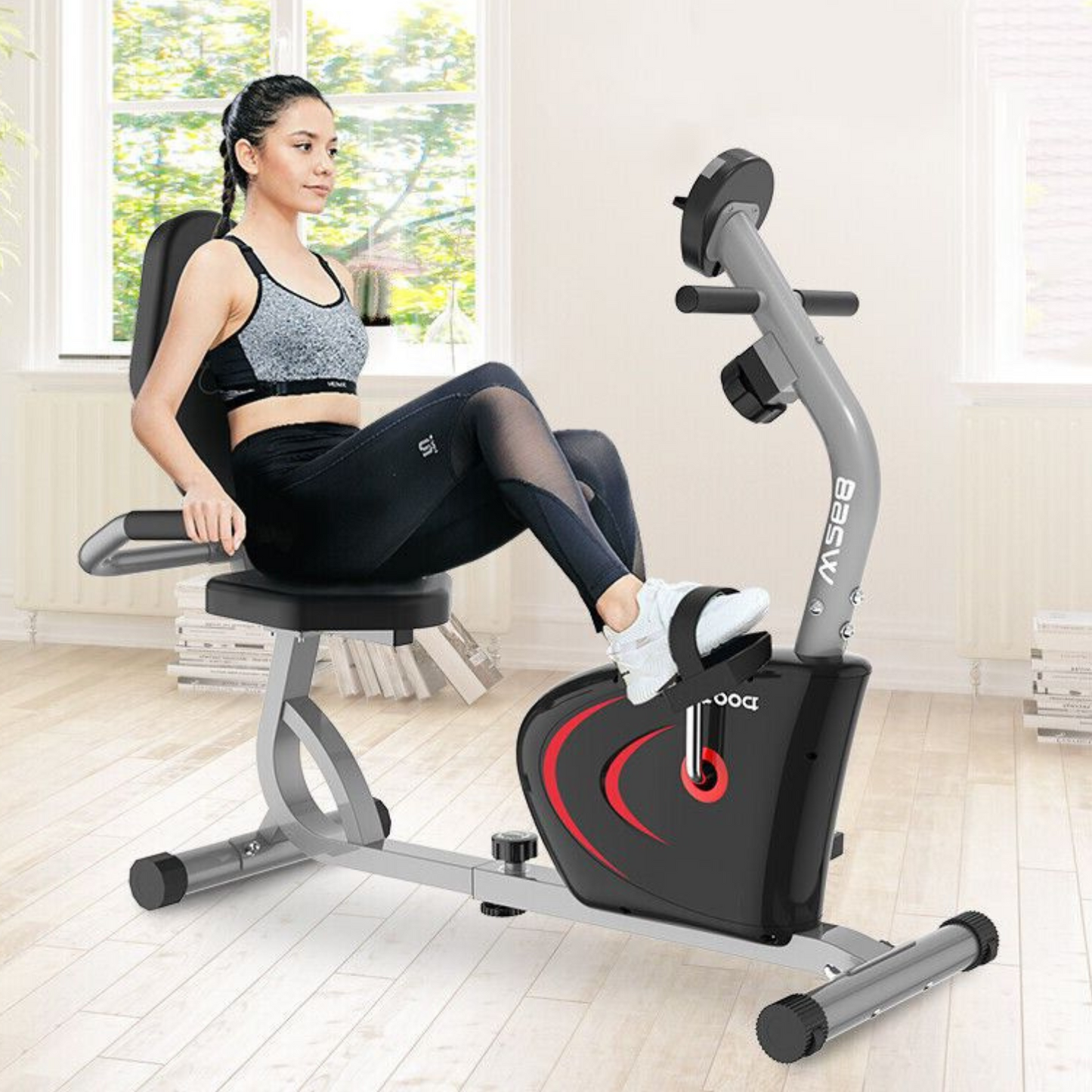 Comfortable Home Exercise Bicycle - Electronic Folding Fitness Bike