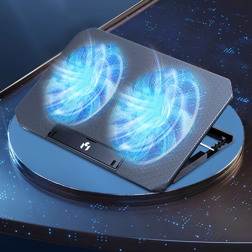 Fast Quiet Laptop Cooler with Adjustable Fan Settings - Halri