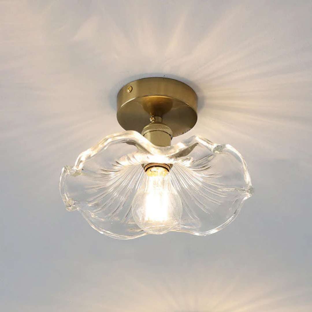 Elegant Flower Glass Ceiling Light