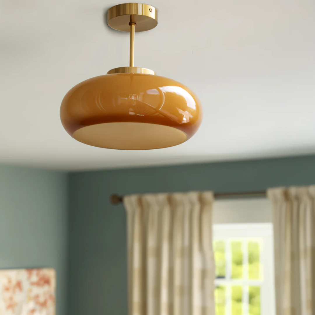 Retro Style Yellow Pendant Light - Halri