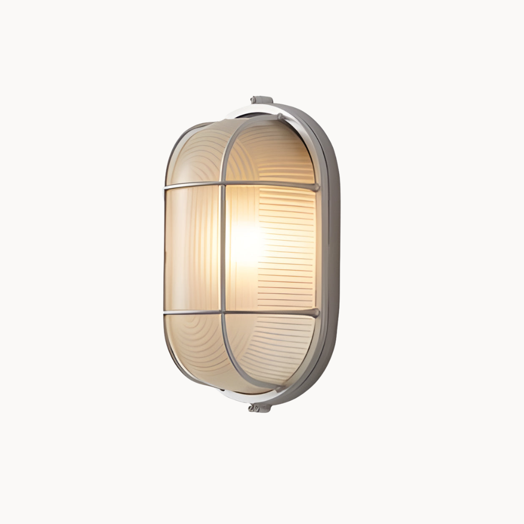Vintage Industrial Outdoor Wall Light - Metal and Glass - Halri
