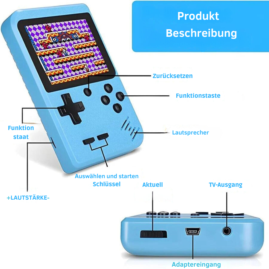 Portable Vintage Game Player with Classic Games