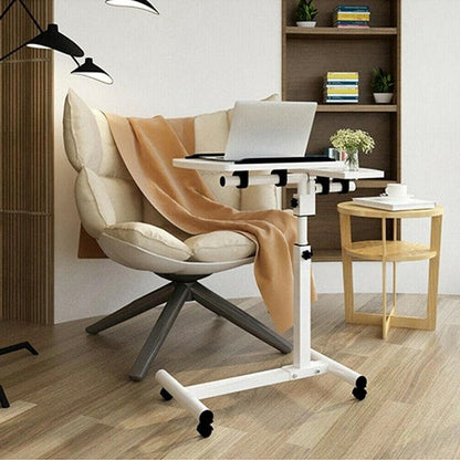 Ergonomic Height Adjustable Bedside Table with Wheels - Halri