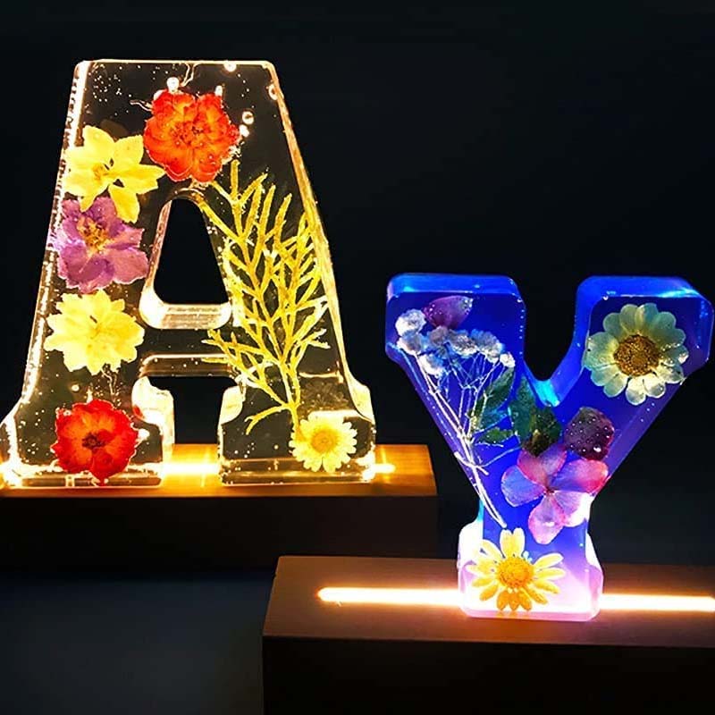 Customizable Floral LED Table Lamp