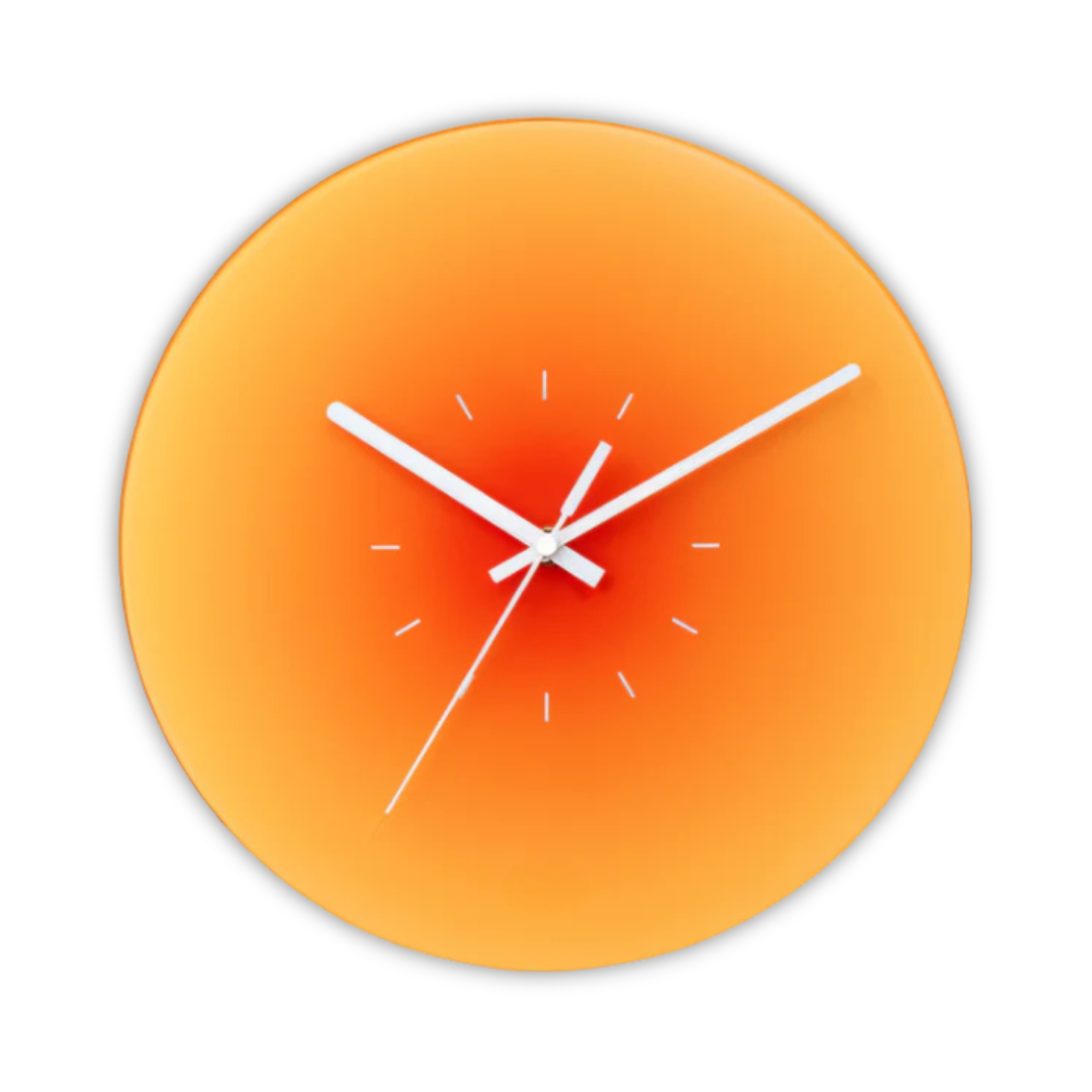 Stylish Round Glass Wall Clock - Halri