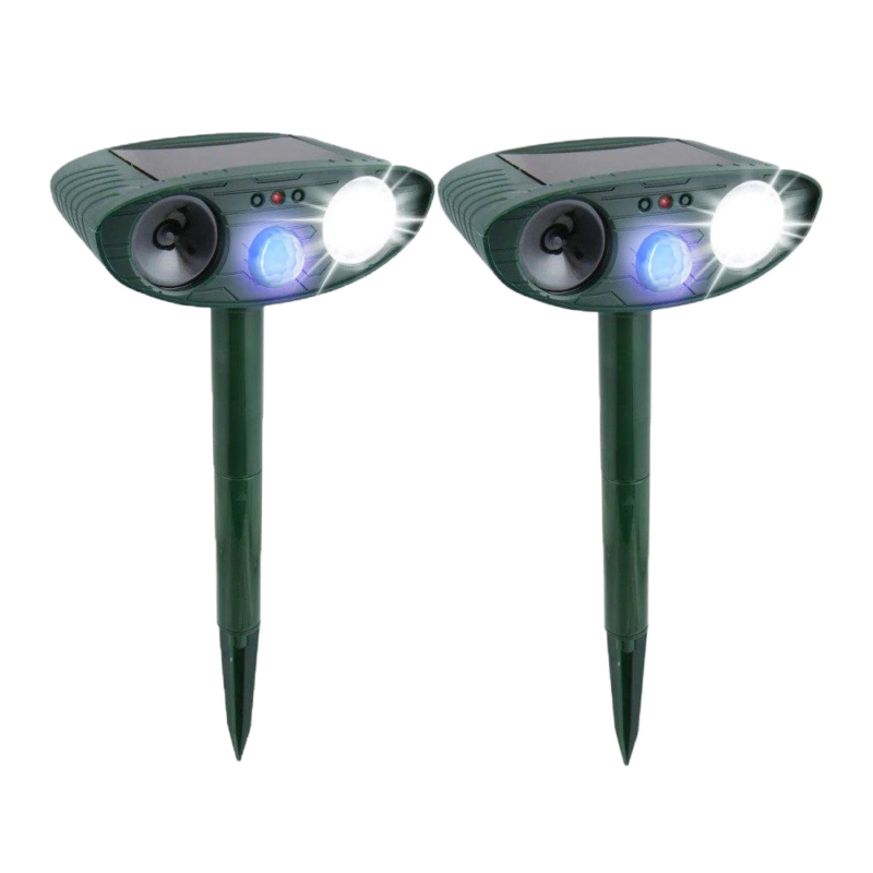 Outdoor Solar Rabbit Deterrent with Flashing Light