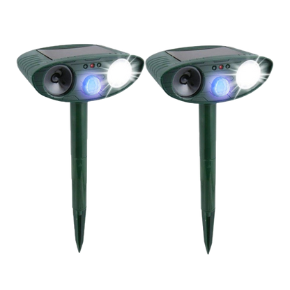 Outdoor Solar Rabbit Deterrent with Flashing Light