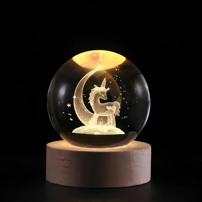 Beautiful 3D Crystal Orb Decoration