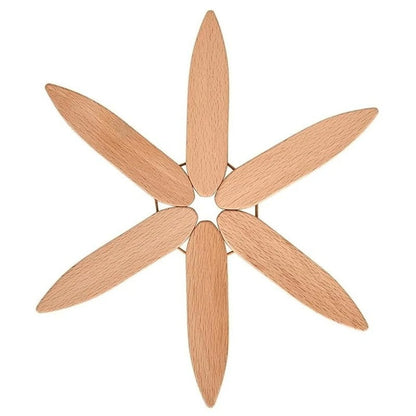Natural Wood Coaster and Trivet Gift Set
