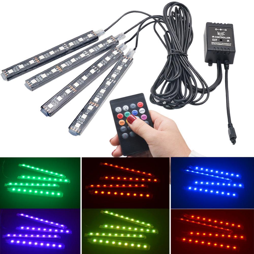 Colorful Car LED Strip Light with Wireless Remote Control - Halri