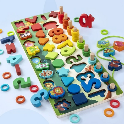 Wooden Learning Toys for Kids - Educational Toddler Playset - Halri
